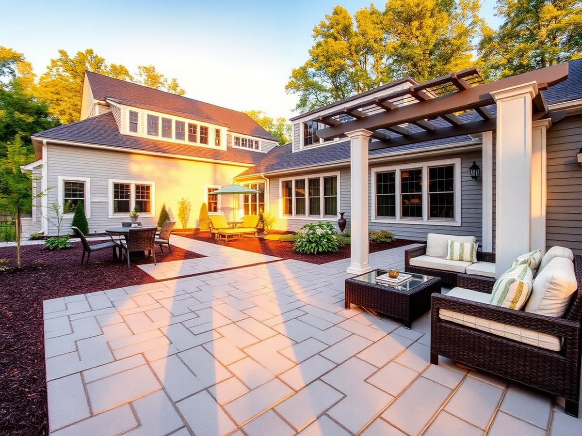 A Flat Lawn Becomes A Two-Room Patio — Windham, NH